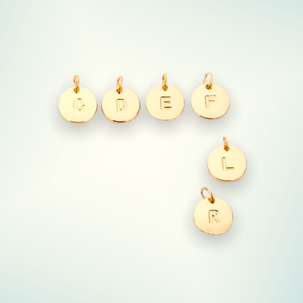 Multiple letters available! 18k Gold dipped hand pendant initial necklaces
